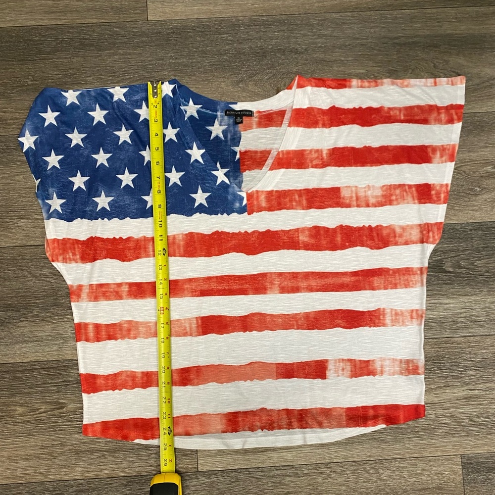 Signature Studio American Flag Top FROM CATO in SIZE XLarge LIKE NEW - Picture 9 of 16